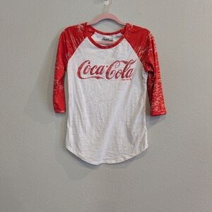 Coca Cola Red and White Raglan Shirt